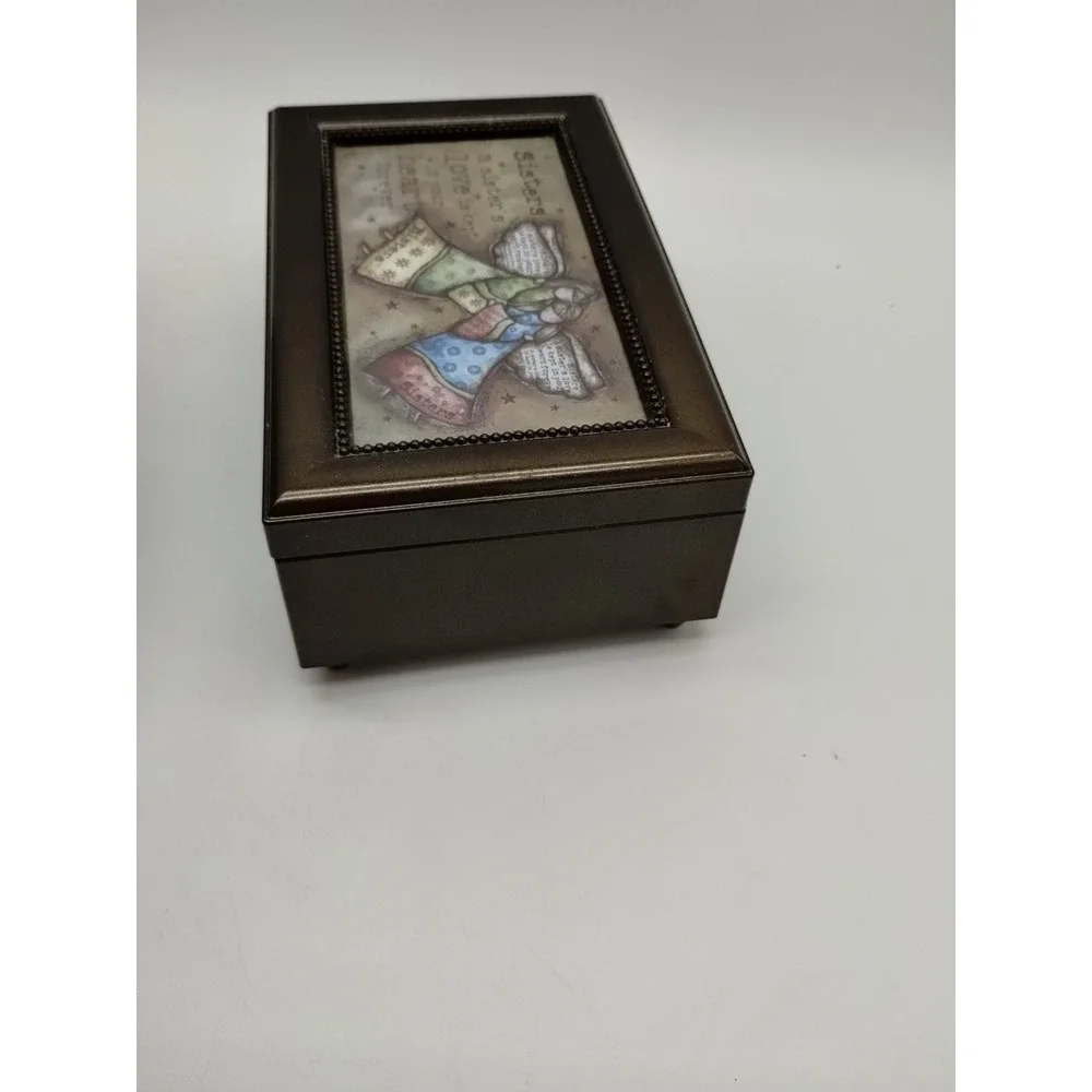 Robin Davis A Sisters Love Music Box Trinket Jewelry Holder 6
